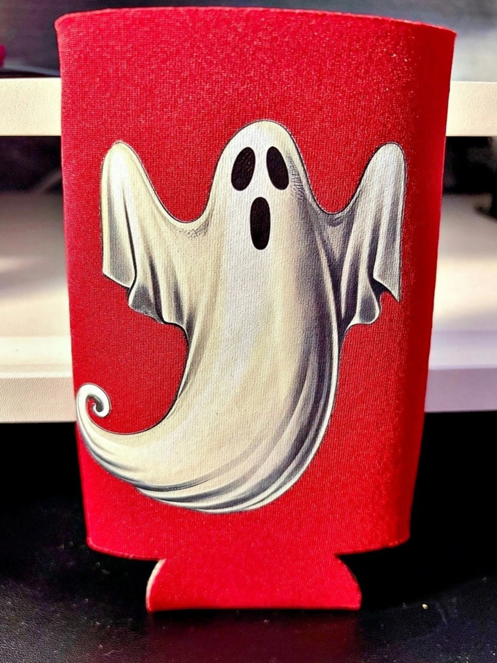 Red & Black Ghost & Spider Can Cooler